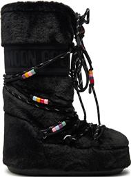 ΜΠΟΤΕΣ ΧΙΟΝΙΟΥ ICON FAUX FUR BEADS80D1408990 ΜΑΥΡΟ MOON BOOT