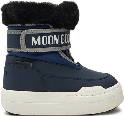 ΜΠΟΤΕΣ ΧΙΟΝΙΟΥ JUNIOR PARK STRAP 80D3440030 ΣΚΟΥΡΟ ΜΠΛΕ MOON BOOT