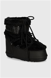 ΜΠΟΤΕΣ ΧΙΟΝΙΟΥ MB ICON LOW FAUX FUR ΧΡΩΜΑ: ΜΑΥΡΟ, 80D1409390 N001 MOON BOOT