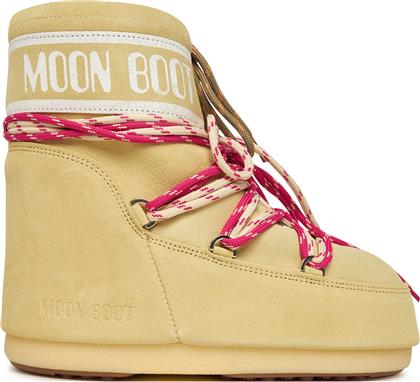 ΜΠΟΤΕΣ ΧΙΟΝΙΟΥ MB ICON LOW SUEDE LACES 80D1409670 ΚΙΤΡΙΝΟ MOON BOOT
