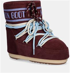 ΜΠΟΤΕΣ ΧΙΟΝΙΟΥ MB ICON LOW SUEDE LACES ΧΡΩΜΑ: ΚΟΚΚΙΝΟ, 80D1409670 D013 MOON BOOT
