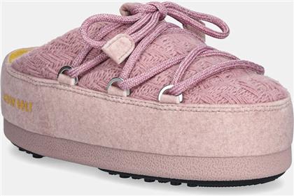 ΜΠΟΤΕΣ ΧΙΟΝΙΟΥ MB X GIR EVX MULE KNIT ΧΡΩΜΑ: ΡΟΖ, 80D1470140-J038 MOON BOOT