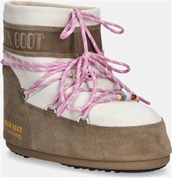 ΜΠΟΤΕΣ ΧΙΟΝΙΟΥ ΣΟΥΕΤ MB X GIR ICON LOW SUEDE BEADS ΧΡΩΜΑ: ΜΠΕΖ, 80D1409730-BL43 MOON BOOT