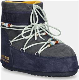 ΜΠΟΤΕΣ ΧΙΟΝΙΟΥ ΣΟΥΕΤ MB X GIR ICON LOW SUEDE BEADS ΧΡΩΜΑ: ΓΚΡΙ, 80D1409730-FH02 MOON BOOT