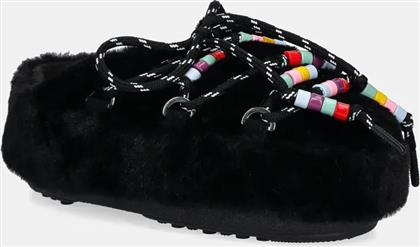 ΠΑΝΤΟΦΛΕΣ MB MULE FAUX FUR BEADS ΧΡΩΜΑ: ΜΑΥΡΟ, 80D1460250 N001 MOON BOOT