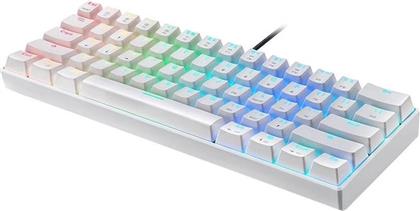 CK61 ΜΗΧΑΝΙΚΟ GAMING ΕΝΣΥΡΜΑΤΟ ΠΛΗΚΤΡΟΛΟΓΙΟ RGB ΛΕΥΚΟ (US) MOTOSPEED