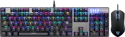 CK888 WIRED MECHANINAL KEYBOARD MOUSE COMBO BLUE SWITCH RGB GR LAYOUT MOTOSPEED