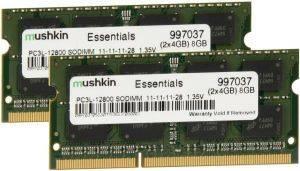 997037 SO-DIMM 8GB DDR3-1600 DUAL ESSENTIALS SERIES MUSHKIN