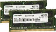 RAM 997037 SO-DIMM 8GB (2X4GB) DDR3-1600 DUAL ESSENTIALS SERIES MUSHKIN
