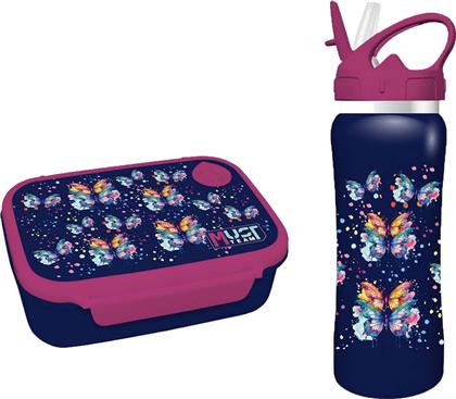 ΦΑΓΗΤΟΔΟΧΕΙΟ 800ML & ΠΑΓΟΥΡΙ 500ML BUTTERFLY 000586471 MUST
