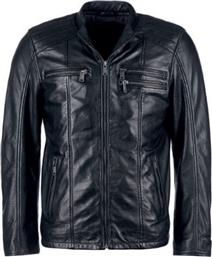 ΜΠΟΥΦΑΝ ΔΕΡΜΑΤΙΝΟ BIKER JACKET ΜΑΥΡΟ REGULAR FIT MUSTANG