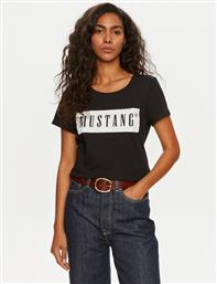 T-SHIRT ALMA 1013932 ΜΑΥΡΟ REGULAR FIT MUSTANG από το MODIVO