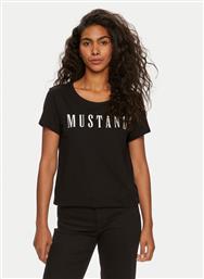 T-SHIRT ALMA 1013933 ΜΑΥΡΟ REGULAR FIT MUSTANG από το MODIVO