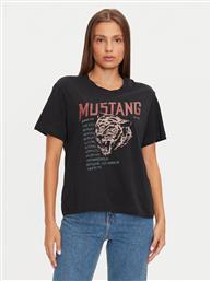 T-SHIRT FLORIS 1015457 ΜΑΥΡΟ RELAXED FIT MUSTANG από το MODIVO