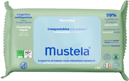 NOUVEU NATURAL CLEANSING WIPES ΥΓΡΑ ΜΑΝΤΗΛΑΚΙΑ ΚΑΘΑΡΙΣΜΟΥ ΟΙΚΙΑΚΗΣ ΚΟΜΠΟΣΤΟΠΟΙΗΣΗΣ 60 ΤΕΜΑΧΙΑ MUSTELA