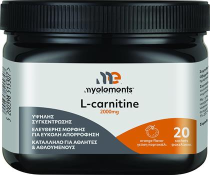 L-CARNITINE 2000MG ΣΥΜΠΛΗΡΩΜΑ ΔΙΑΤΡΟΦΗΣ ΚΑΡΝΙΤΙΝΗΣ ΓΙΑ ΕΛΕΓΧΟ ΕΠΙΠΕΔΩΝ ΛΙΠΟΥΣ & ΑΠΟΚΑΤΑΣΤΑΣΗ ΜΕΤΑ ΑΠΟ ΕΝΤΟΝΗ ΑΘΛΗΤΙΚΗ ΠΡΟΠΟΝΗΣΗ ΜΕ ΓΕΥΣΗ ΠΟΡΤΟΚΑΛΙ 20 SACHETS MY ELEMENTS