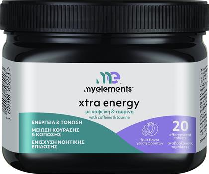 XTRA ENERGY WITH CAFFEINE & TAURINE ΣΥΜΠΛΗΡΩΜΑ ΔΙΑΤΡΟΦΗΣ ΜΕ ΚΑΦΕΙΝΗ - ΤΑΥΡΙΝΗ ΓΙΑ ΑΥΞΗΣΗ ΤΗΣ ΕΝΕΡΓΕΙΑΣ & ΜΕΙΩΣΗ ΤΗΣ ΚΟΥΡΑΣΗΣ ΜΕ ΓΕΥΣΗ ΦΡΟΥΤΩΝ 20 EFFER.TABS MY ELEMENTS