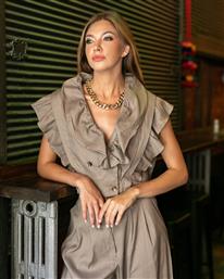 ΓΥΝΑΙΚΕΙΑ ΚΟΝΤΗ ΜΠΛΟΥΖΑ - LINEN N2110 από το FAVELA