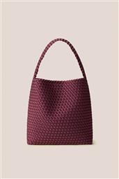 ΓΥΝΑΙΚΕΙΑ ΤΣΑΝΤΑ HOBO ΜΕ ΠΛΕΚΤΟ ΣΧΕΔΙΟ ''NOMAD MEDIUM'' - NSN04023LDBOR ΜΠΟΡΝΤΟ NAGHEDI