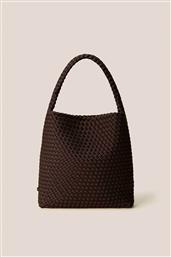 ΓΥΝΑΙΚΕΙΑ ΤΣΑΝΤΑ HOBO ΜΕ ΠΛΕΚΤΟ ΣΧΕΔΙΟ ''NOMAD MEDIUM'' - NSN04023LDCHO ΚΑΦΕ ΣΚΟΥΡΟ NAGHEDI