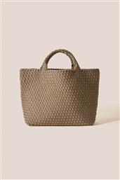 ΓΥΝΑΙΚΕΙΑ ΤΣΑΝΤΑ TOTE ΜΕ ΠΛΕΚΤΟ ΣΧΕΔΙΟ ''ST. BARTHS MEDIUM'' - NSN03013LDCAS TAUPE NAGHEDI