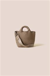 ΓΥΝΑΙΚΕΙΑ ΤΣΑΝΤΑ TOTE ΜΕ ΠΛΕΚΤΟ ΣΧΕΔΙΟ ''ST. BARTHS PETIT'' - NSN03011LDCAS TAUPE NAGHEDI