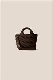 ΓΥΝΑΙΚΕΙΑ ΤΣΑΝΤΑ TOTE ΜΕ ΠΛΕΚΤΟ ΣΧΕΔΙΟ ''ST. BARTHS PETIT'' - NSN03011LDCHO ΚΑΦΕ ΣΚΟΥΡΟ NAGHEDI