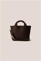 ΓΥΝΑΙΚΕΙΑ ΤΣΑΝΤΑ TOTE ΜΕ ΠΛΕΚΤΟ ΣΧΕΔΙΟ ''ST. BARTHS SMALL'' - NSN03012LDCHO ΚΑΦΕ ΣΚΟΥΡΟ NAGHEDI