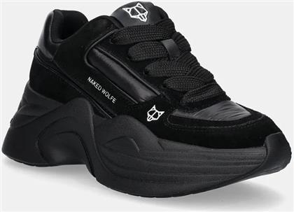 ΑΘΛΗΤΙΚΑ TEMPLE ΧΡΩΜΑ: ΜΑΥΡΟ, TEMPLE BLACK LEATHER SUEDE NAKED WOLFE