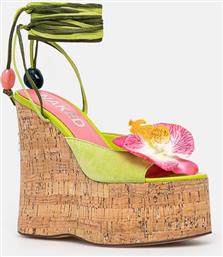 ΣΑΝΔΑΛΙΑ SUNFLOWER ΧΡΩΜΑ: ΠΡΑΣΙΝΟ, SUNFLOWER GREEN KID SUEDE NAKED WOLFE