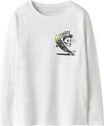 ΜΠΛΟΥΖΑ ΜΑΚΡΥΜΑΝΙΚΗ NKMVUX SKATE 13224969 ΛΕΥΚΟ (134-140CM)-(9-10 ΕΤΩΝ) NAME IT