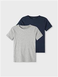 ΣΕΤ 2 T-SHIRTS 13209164 ΕΓΧΡΩΜΟ SLIM FIT NAME IT