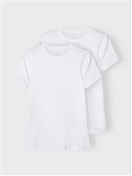 ΣΕΤ 2 T-SHIRTS 13209164 ΛΕΥΚΟ SLIM FIT NAME IT