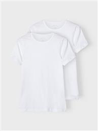 ΣΕΤ 2 T-SHIRTS 13209164 ΛΕΥΚΟ SLIM FIT NAME IT