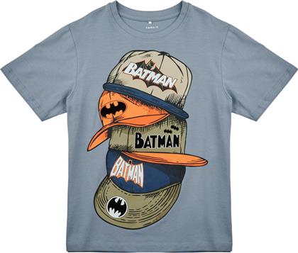 T-SHIRT ΜΕ ΚΟΝΤΑ ΜΑΝΙΚΙΑ NKMADD BATMAN NAME IT