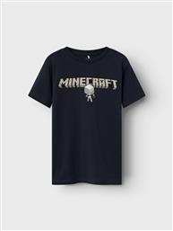 T-SHIRT MINECRAFT 13223582 ΣΚΟΥΡΟ ΜΠΛΕ REGULAR FIT NAME IT από το MODIVO