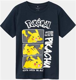 T-SHIRT POKEMON 13230851 ΣΚΟΥΡΟ ΜΠΛΕ REGULAR FIT NAME IT