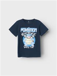 T-SHIRT POKEMON JIS 13225988 ΣΚΟΥΡΟ ΜΠΛΕ REGULAR FIT NAME IT