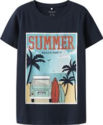 T-SHIRT ZELO 13239199 ΣΚΟΥΡΟ ΜΠΛΕ STANDARD FIT NAME IT