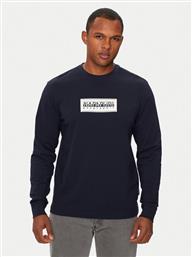 LONGSLEEVE S-BOX LOGO NP0A4I3M ΣΚΟΥΡΟ ΜΠΛΕ REGULAR FIT NAPAPIJRI από το MODIVO