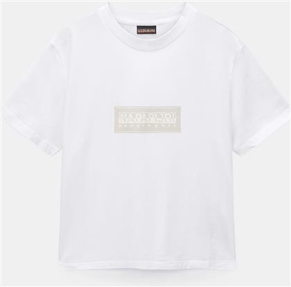 S-BOX LOGO SS W BRIGHTWHITE 002 (9000189245-41044) NAPAPIJRI