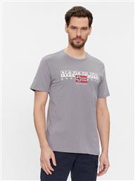 T-SHIRT S-AYLMER NP0A4HTO ΓΚΡΙ REGULAR FIT NAPAPIJRI από το MODIVO