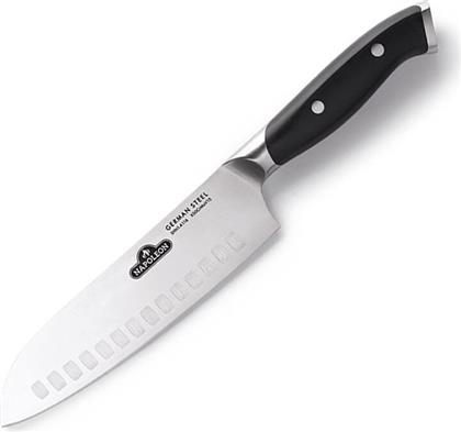 ΜΑΧΑΙΡΙ SANTOKU ΑΝΟΞΕΙΔΩΤΟ18 CM - ΜΑΥΡΟ NAPOLEON