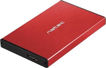 NATEC HDD ENCLOSURE RHINO GO (USB 3.0, 2.5, RED)