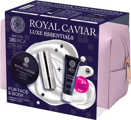 PROMO ROYAL CAVIAR LUXE ESSENTIALS ICY FIRMING EYE CREAM 15ML & LIFTING & FIRMING PEPTIDE EYE PATCH 60 ΤΕΜΑΧΙΑ & ΔΩΡΟ ANTI-AGE TRANSFORMING BODY CREAM 30ML & ΔΩΡΟ ΝΕΣΕΣΕΡ 1 ΤΕΜΑΧΙΟ NATURA SIBERICA