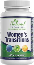 WOMEN'S TRANSITIONS ΣΥΜΠΛΗΡΩΜΑ ΔΙΑΤΡΟΦΗΣ ΕΙΔΙΚΗΣ ΦΟΡΜΟΥΛΑΣ ΓΙΑ ΤΟΝ ΓΥΝΑΙΚΕΙΟ ΟΡΓΑΝΙΣΜΟ ΕΚΧΥΛΙΣΜΑΤΟΣ ΒΟΤΑΝΩΝ ΓΙΑ ΤΗ ΔΙΑΧΕΙΡΙΣΗ ΤΩΝ ΣΥΜΠΤΩΜΑΤΩΝ ΤΗΣ ΕΜΜΗΝΟΠΑΥΣΗΣ 60CAPS NATURAL VITAMINS από το PHARM24