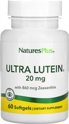 ULTRA LUTEIN 20MG ΒΙΤΑΜΙΝΕΣ ΜΑΤΙΩΝ 60 SOFTGELS NATURES PLUS