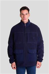 ΑΝΔΡΙΚΟ ΜΠΟΥΚΛΕ JACKET ΜΕ ΤΣΕΠΕΣ ΚΑΙ ΨΗΛΟ ΛΑΙΜΟ - K47177 ΣΚΟΥΡΟ ΜΠΛΕ NAUTICA