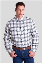 ΑΝΔΡΙΚΟ ΠΟΥΚΑΜΙΣΟ FLANNEL BUTTON DOWN ΜΕ ΚΑΡΟ ΣΧΕΔΙΟ ΚΑΙ FLAP ΤΣΕΠΕΣ - W47312 ΛΕΥΚΟ NAUTICA