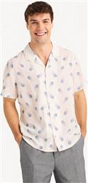 ΑΝΔΡΙΚΟ ΠΟΥΚΑΜΙΣΟ ΜΕ ALL-OVER PINEAPPLE PRINT ΚΑΙ ΚΕΝΤΗΜΕΝΟ ΕΜΒΛΗΜΑ - W45502 ΛΕΥΚΟ NAUTICA